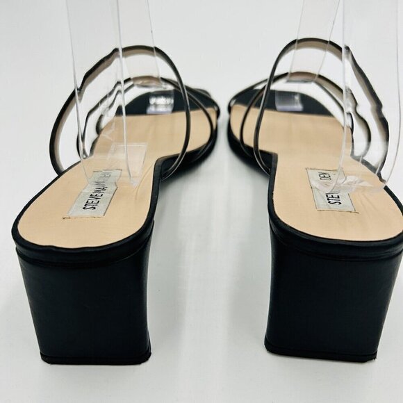 Steve Madden Hanya Block Heel Strappy Sandals Size 10 Black Jelly Straps - Picture 4 of 6